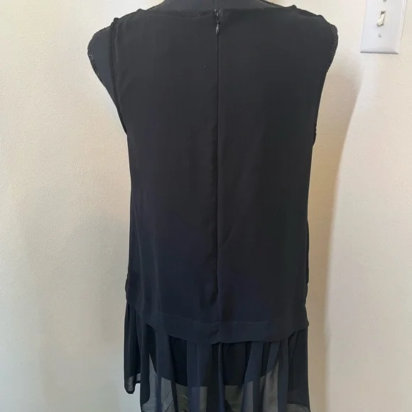 S LBD Sheath straight to gathered see-thru hem. Sleeveless Top - Picture 4 of 10